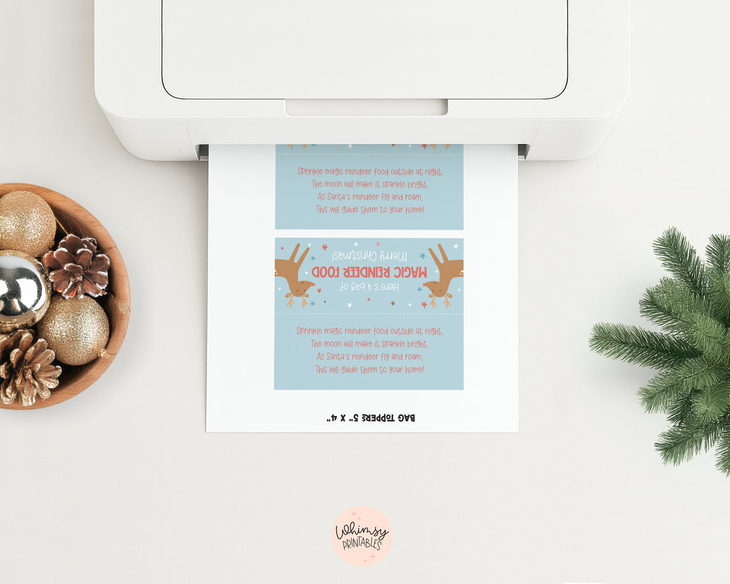 MAGIC REINDEER FOOD BAG TOPPER