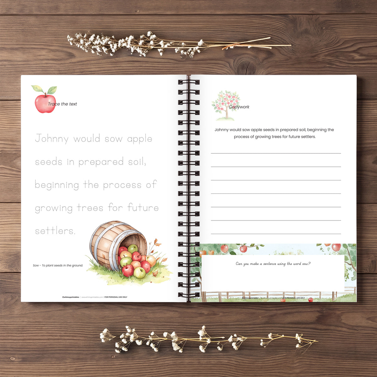 JOHNNY APPLESEED CHARLOTTE MASON COPYWORK