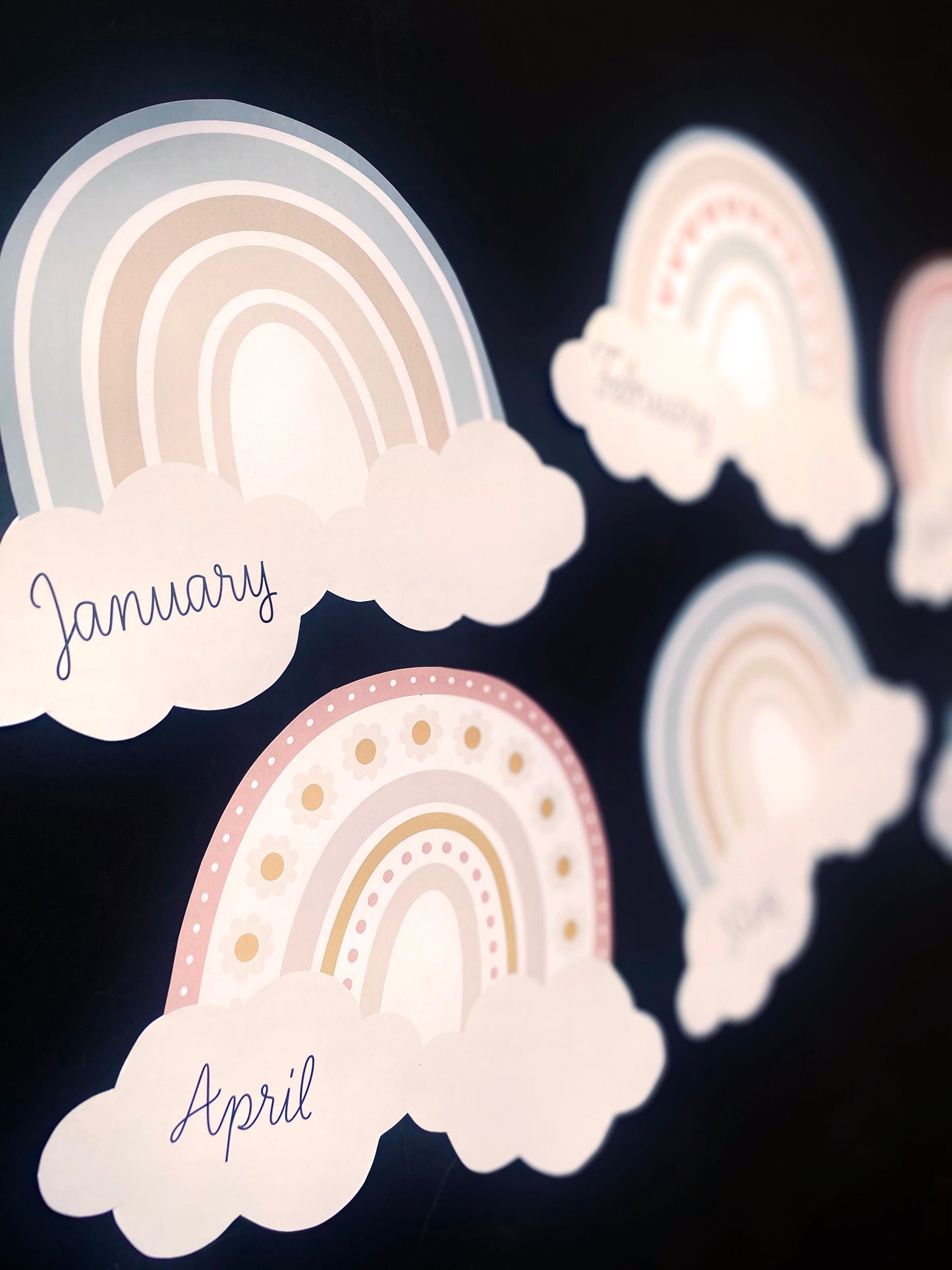 RAINBOW DAISY PASTEL BIRTHDAY DISPLAY