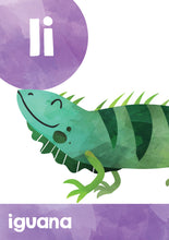 Load image into Gallery viewer, RAINBOW WATERCOLOUR ALPHABET POSTERS
