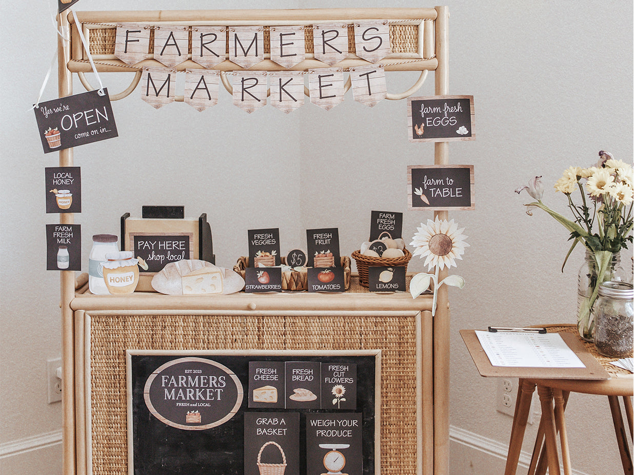 FARMERS MARKET DRAMATIC PLAY SET