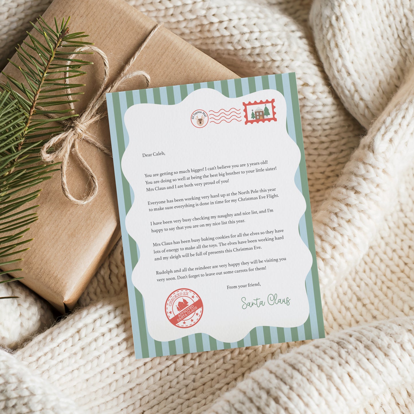 PERSONALISED LETTER FROM SANTA CLAUS
