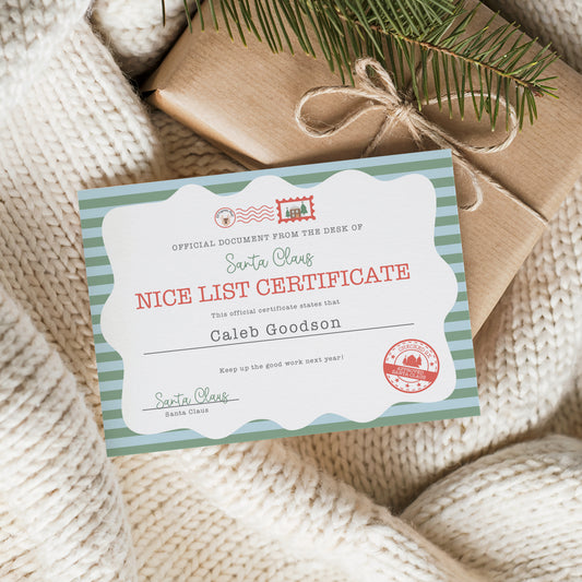 PERSONALISED LETTER FROM SANTA CLAUS