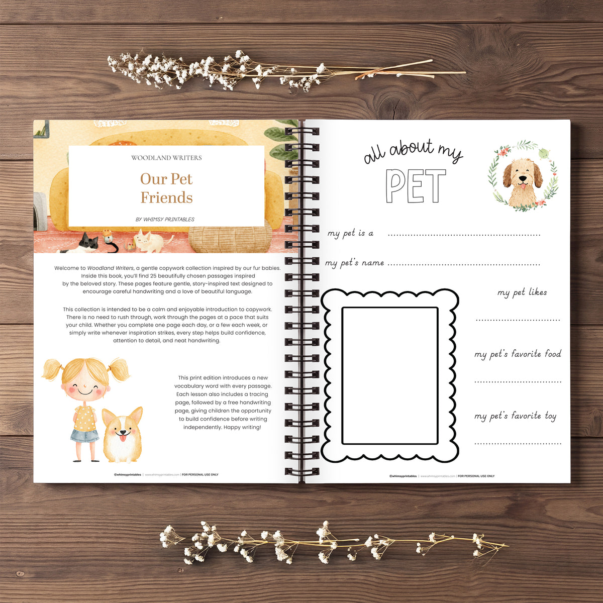 PETS CHARLOTTE MASON COPYWORK BOOKLET