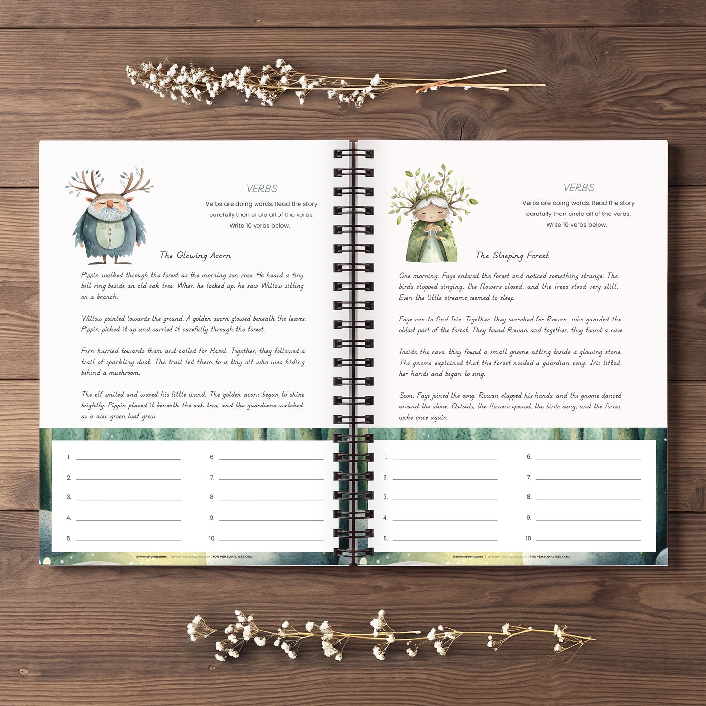 THE GLADE GUARDIANS CHARLOTTE MASON COPYWORK AND LANGUAGE ARTS PACK - WOODLAND WRITERS