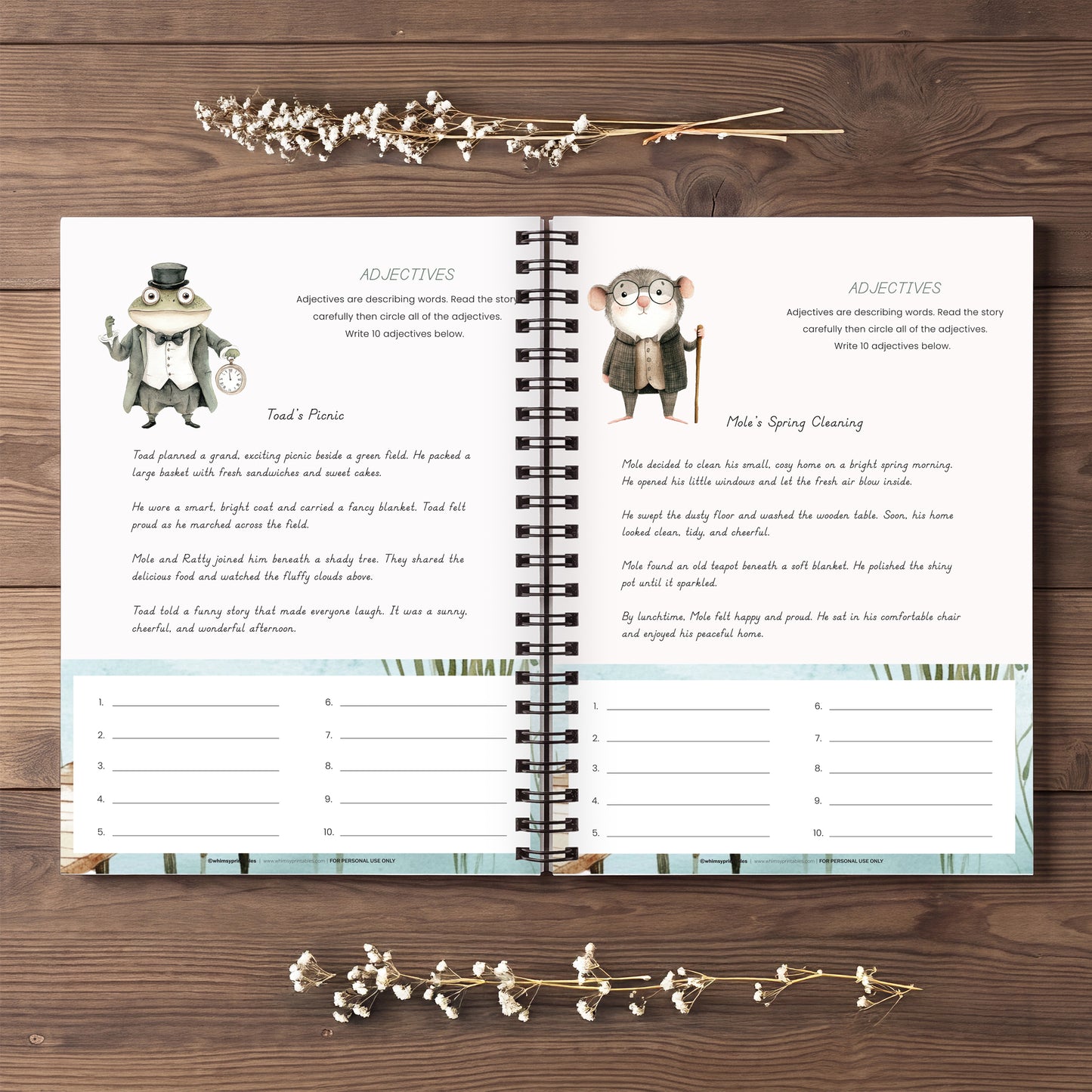 THE WIND IN THE WILLOWS CHARLOTTE MASON COPYWORK AND LANGUAGE ARTS PACK