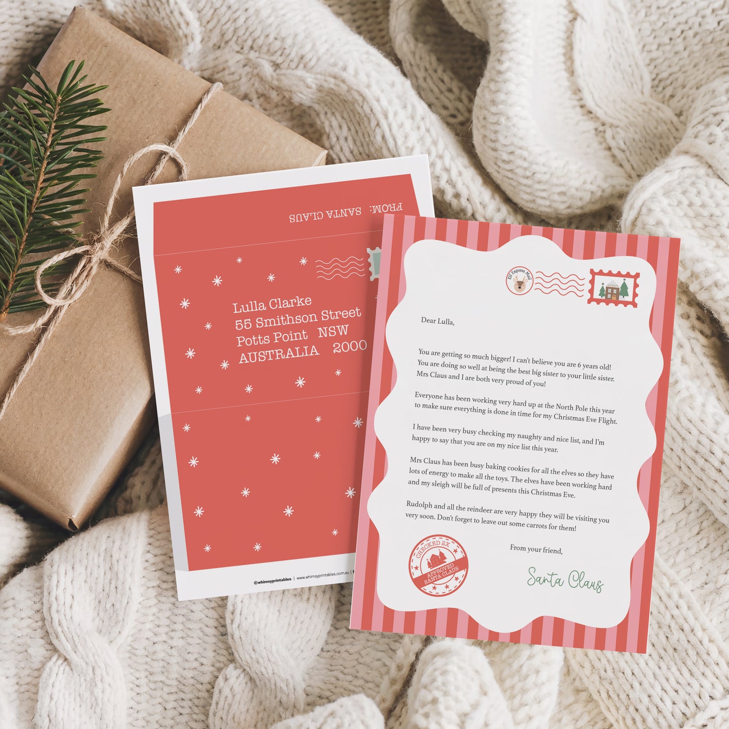 PERSONALISED LETTER FROM SANTA CLAUS