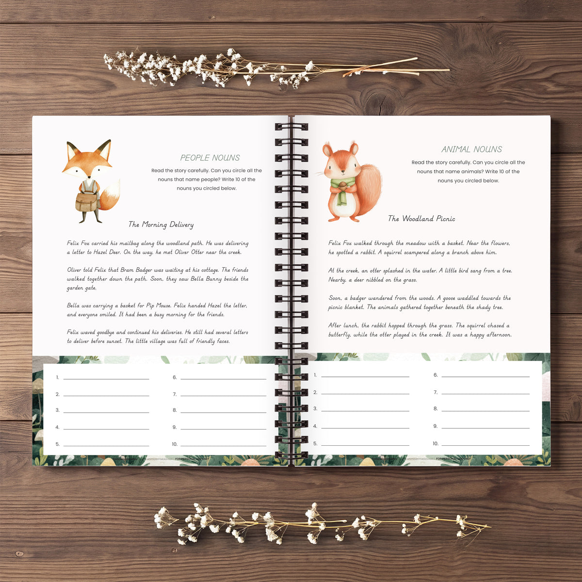 THE MOSSY HOLLOW COPYWORK & LANGUAGE ARTS PACK - WOODLAND WRITERS