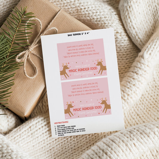 MAGIC REINDEER FOOD BAG TOPPER