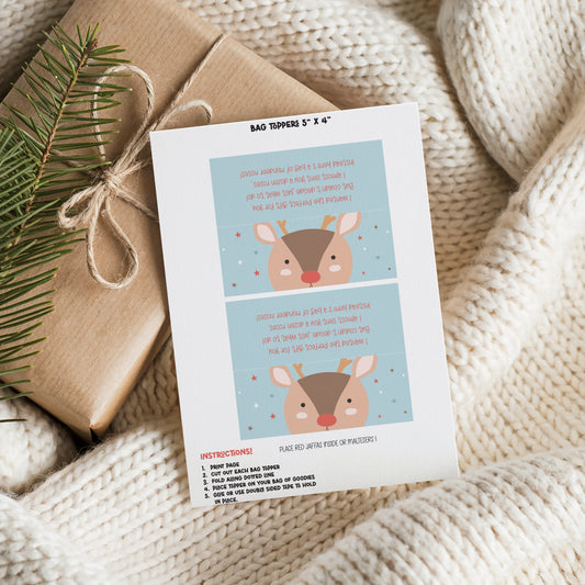 REINDEER NOSES BAG TOPPER