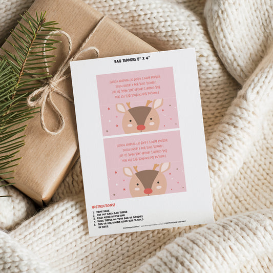 REINDEER NOSES BAG TOPPER