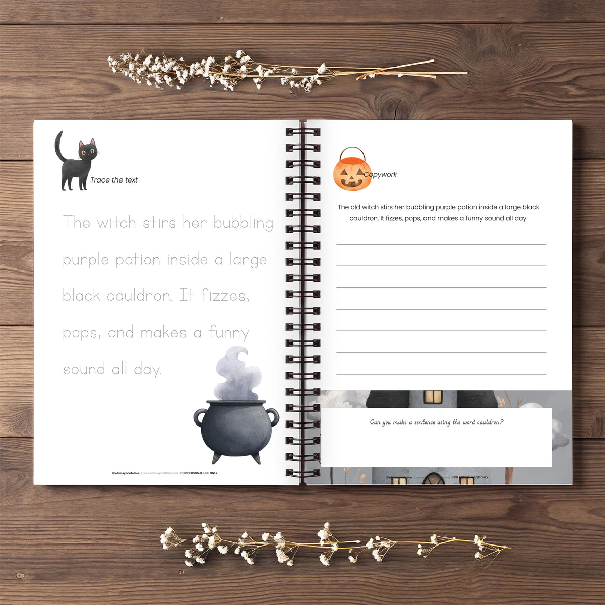 HALLOWEEN TRICK OR TREAT CHARLOTTE MASON COPYWORK BOOKLET