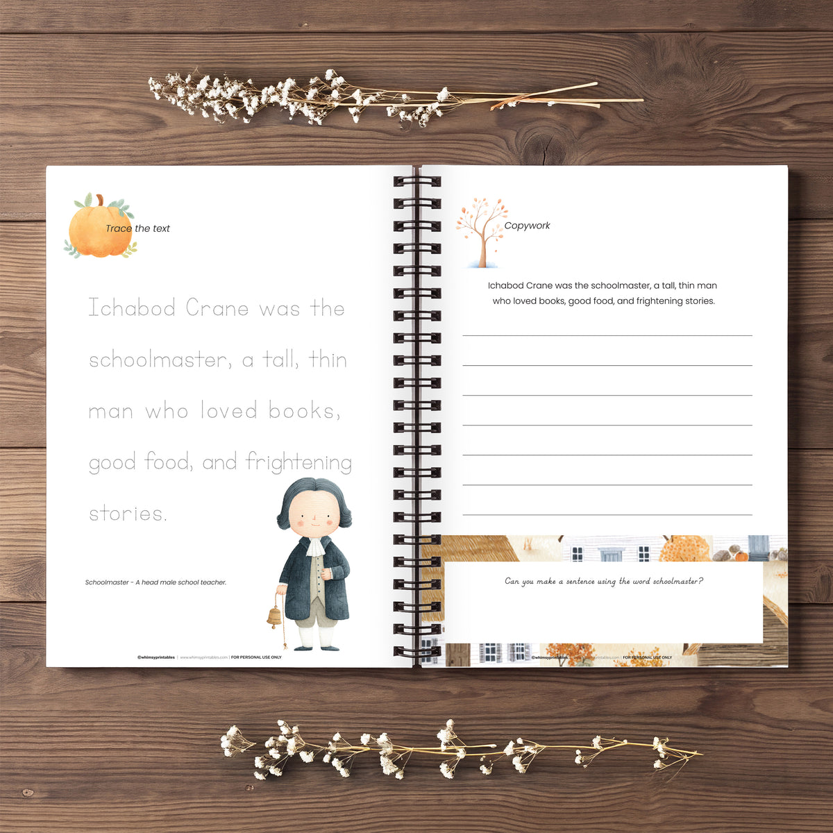 THE LEGEND OF SLEEPY HOLLOW CHARLOTTE MASON COPYWORK BOOKLET