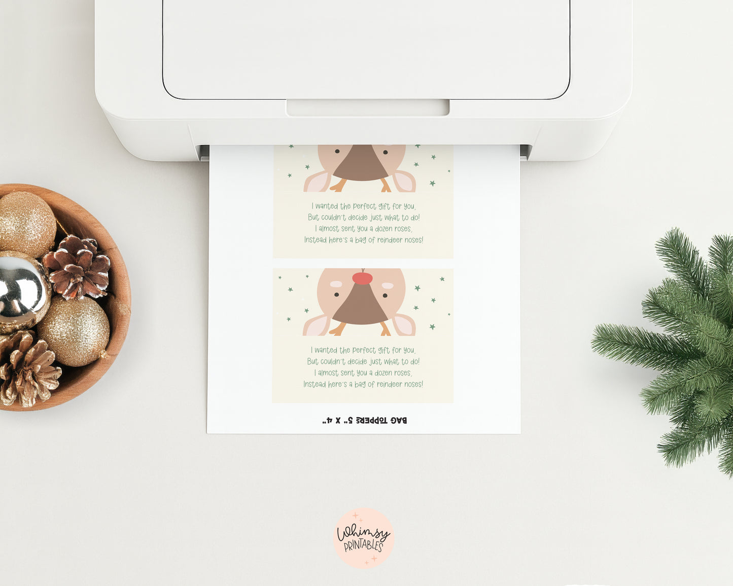 REINDEER NOSES BAG TOPPER