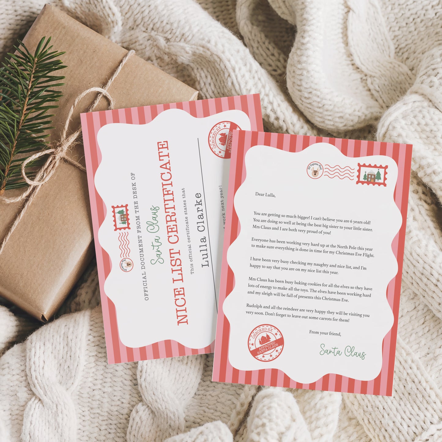 PERSONALISED LETTER FROM SANTA CLAUS