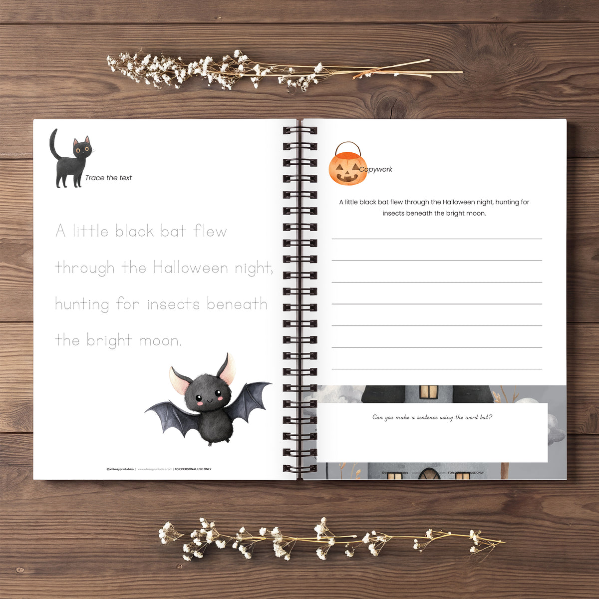 HALLOWEEN TRICK OR TREAT CHARLOTTE MASON COPYWORK BOOKLET