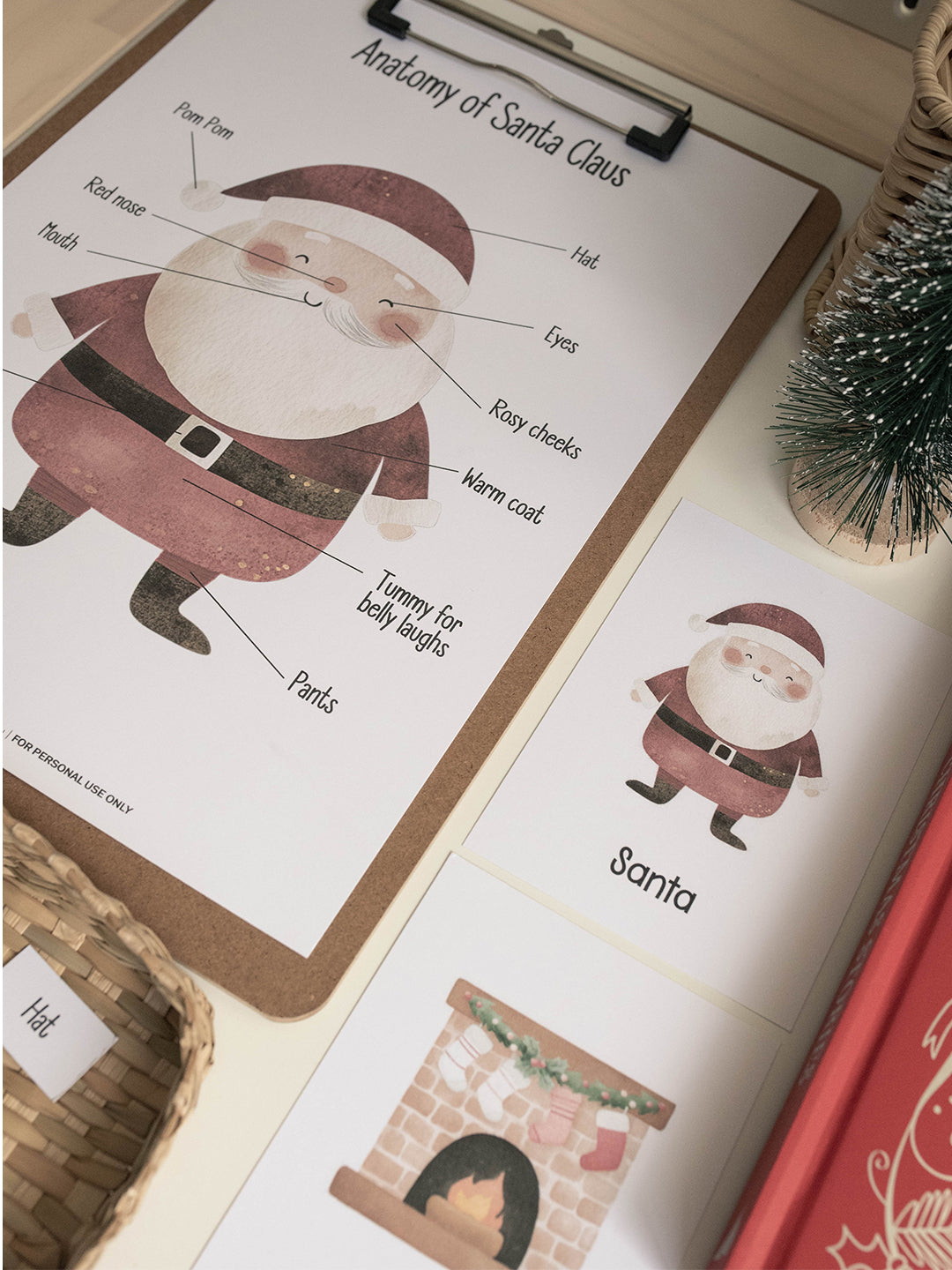 CHRISTMAS SANTA'S VILLAGE MORNING BASKET