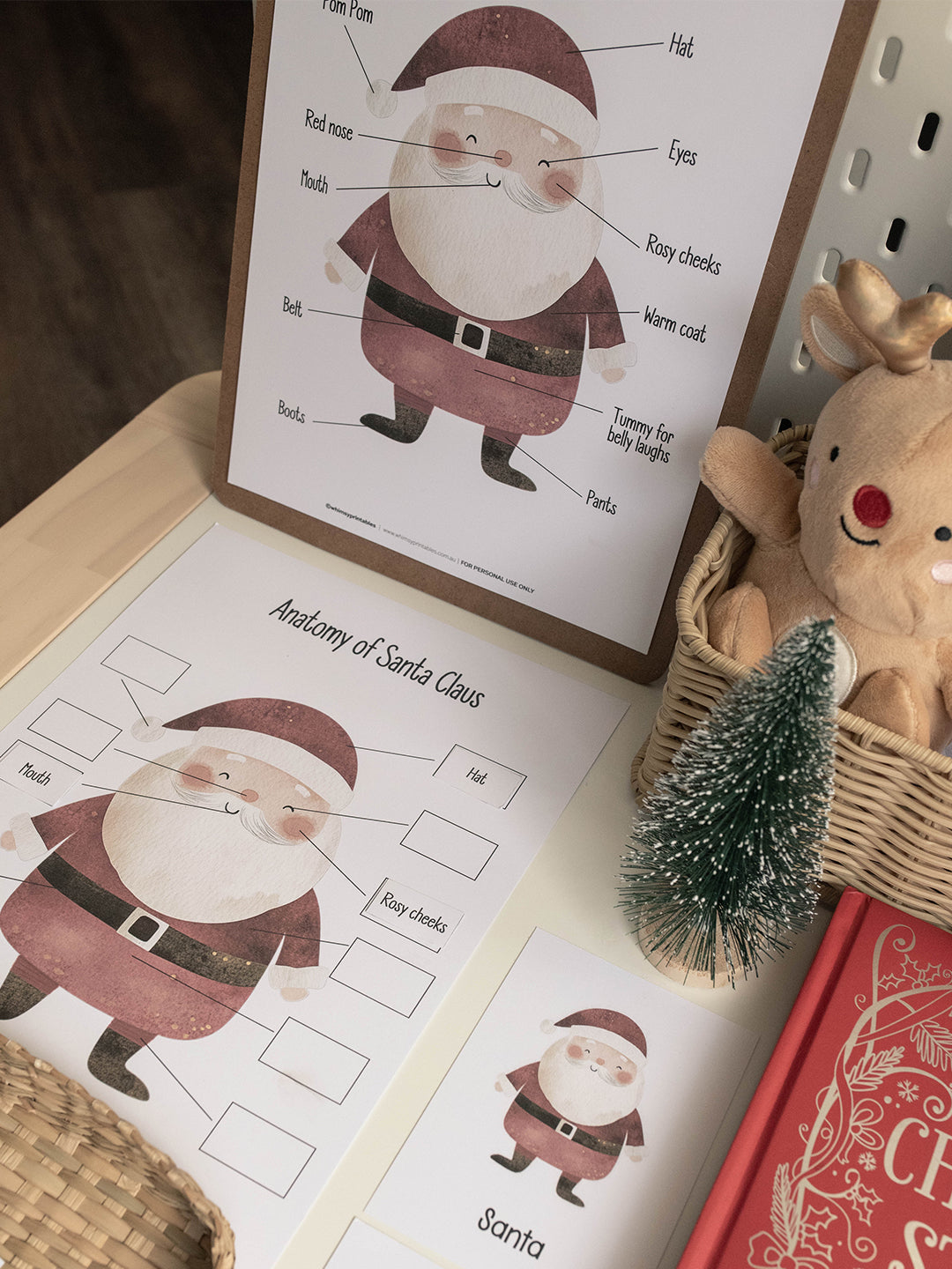 CHRISTMAS SANTA'S VILLAGE MORNING BASKET