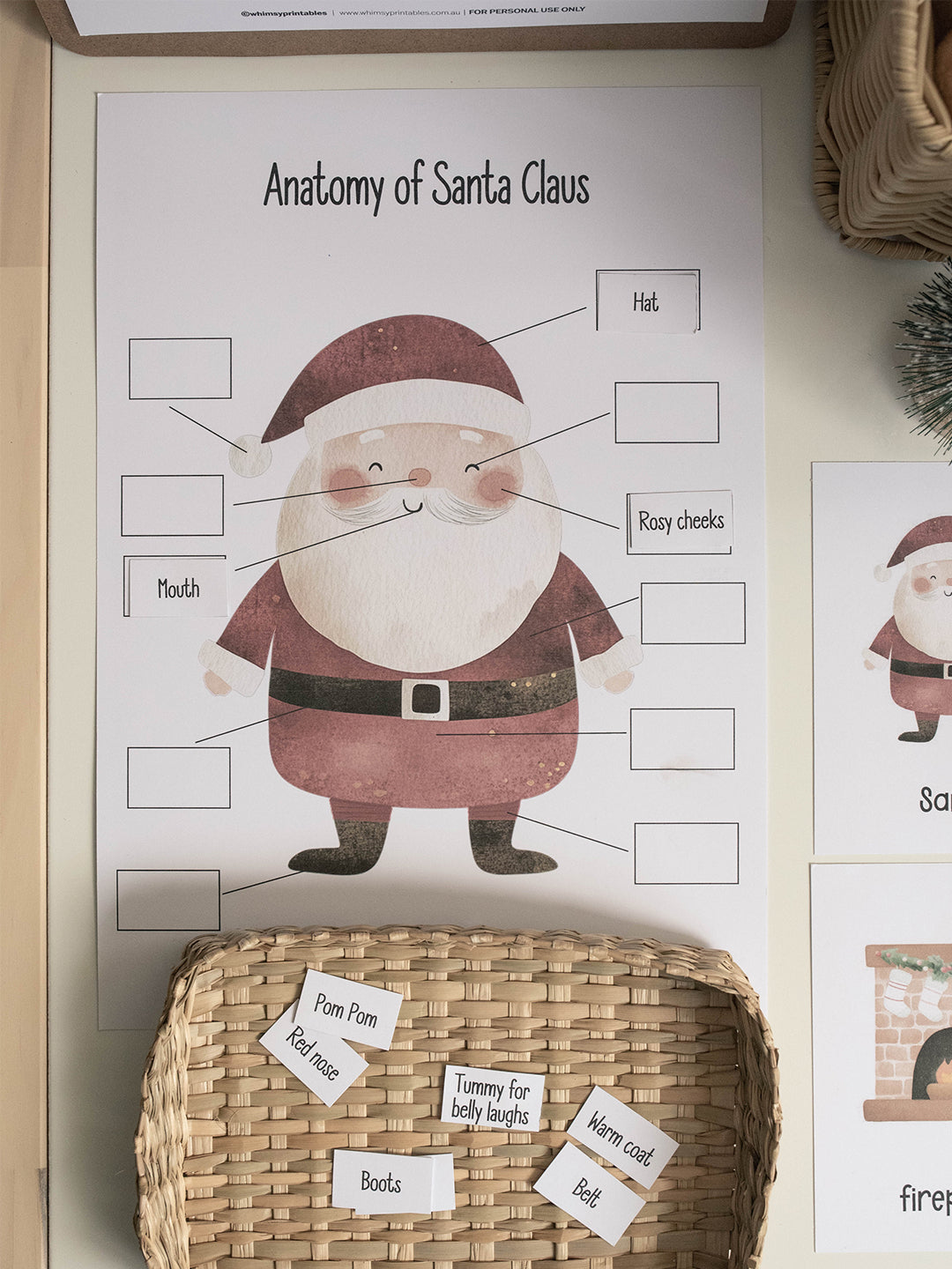 CHRISTMAS SANTA'S VILLAGE MORNING BASKET