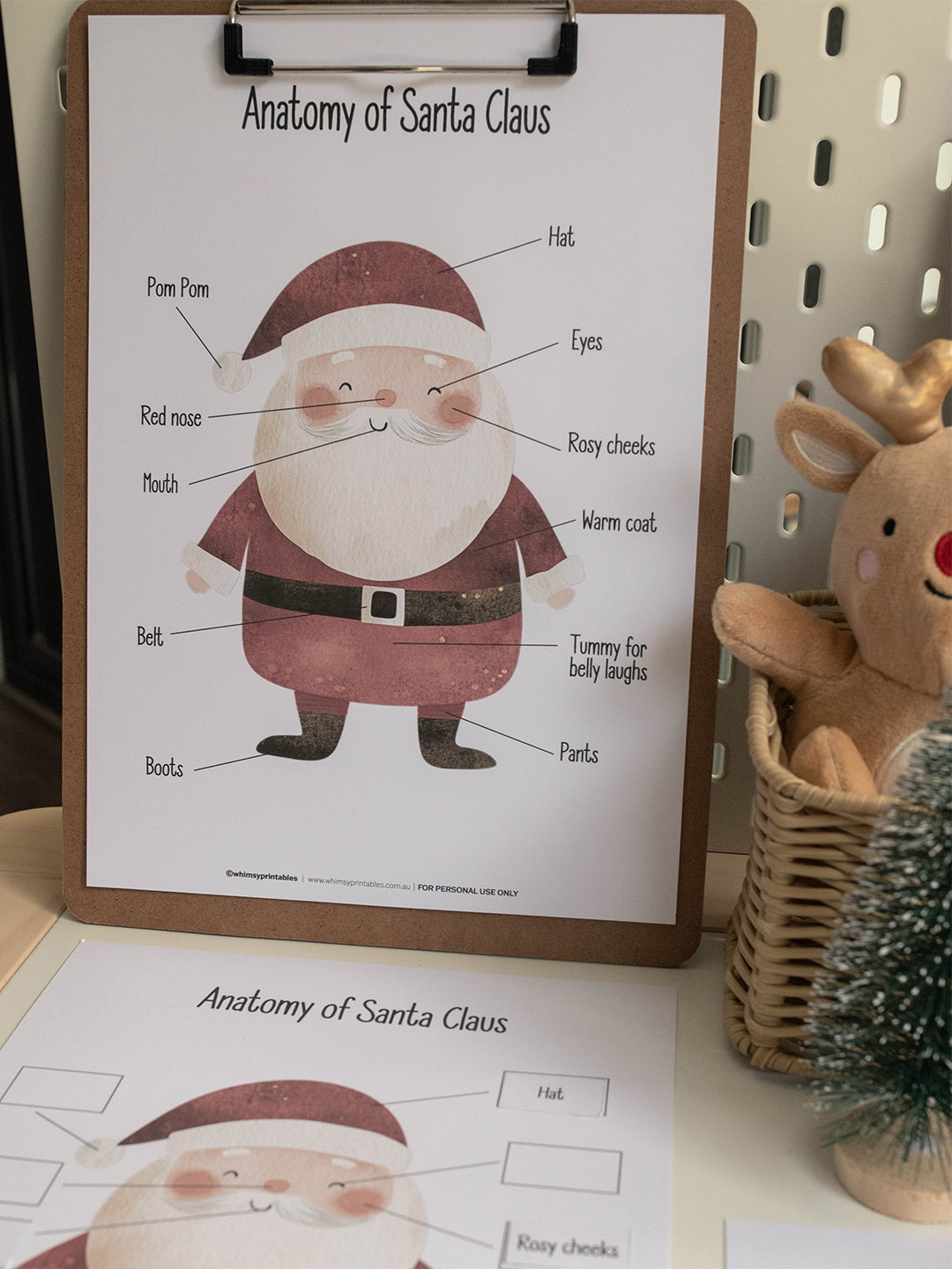 CHRISTMAS SANTA'S VILLAGE MORNING BASKET