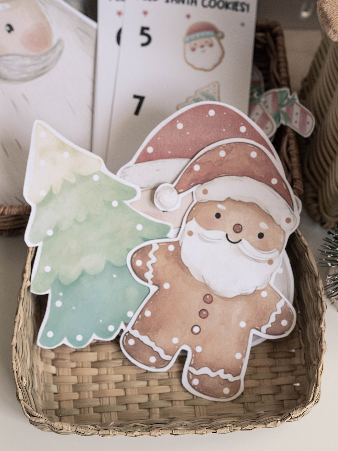 CHRISTMAS SANTA'S VILLAGE MORNING BASKET