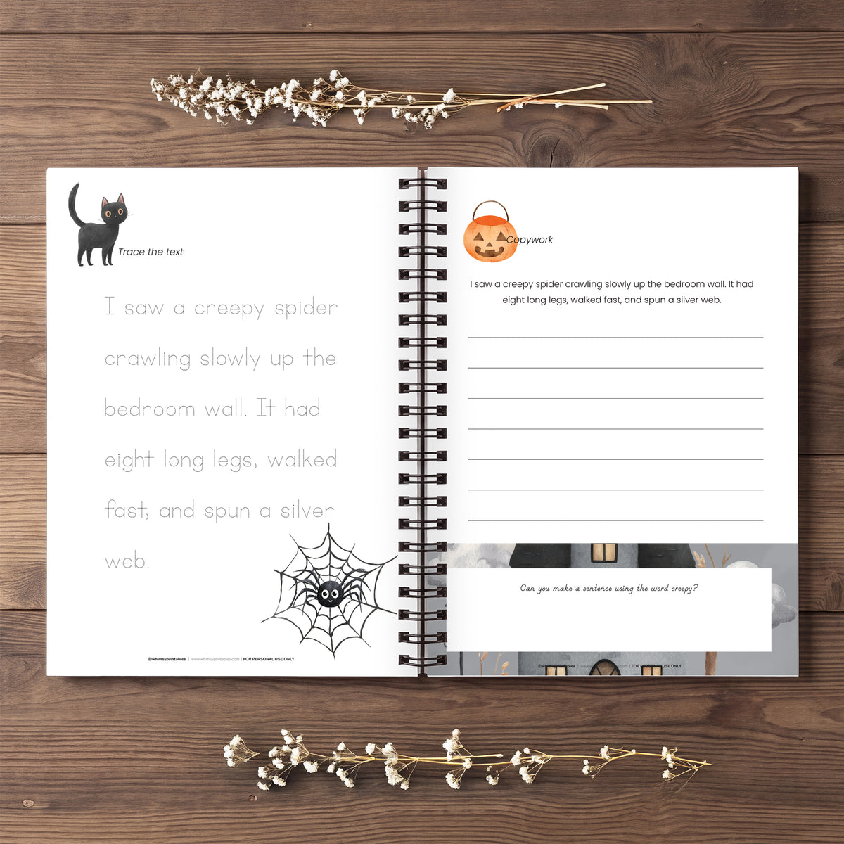 HALLOWEEN TRICK OR TREAT CHARLOTTE MASON COPYWORK BOOKLET