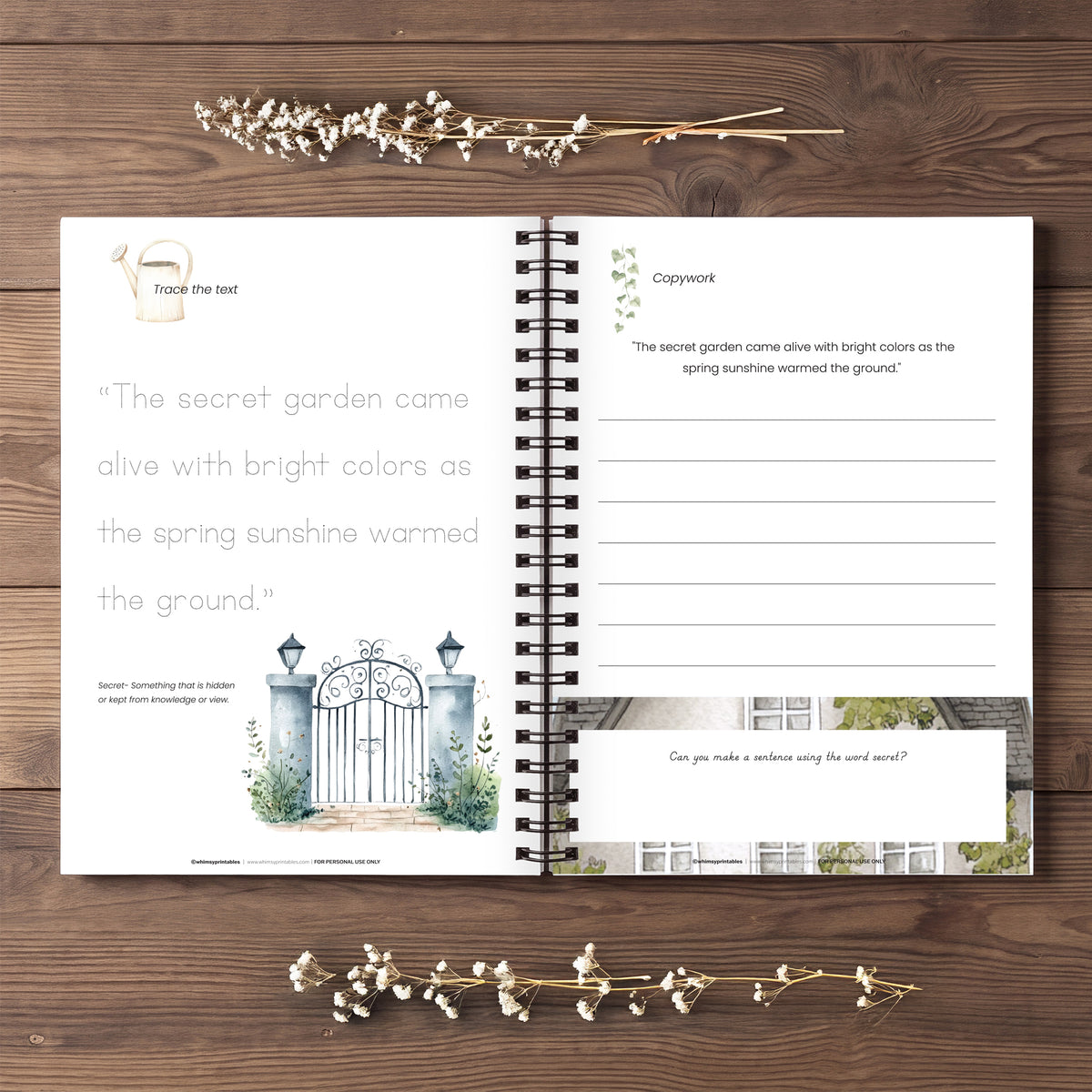THE SECRET GARDEN CHARLOTTE MASON COPYWORK