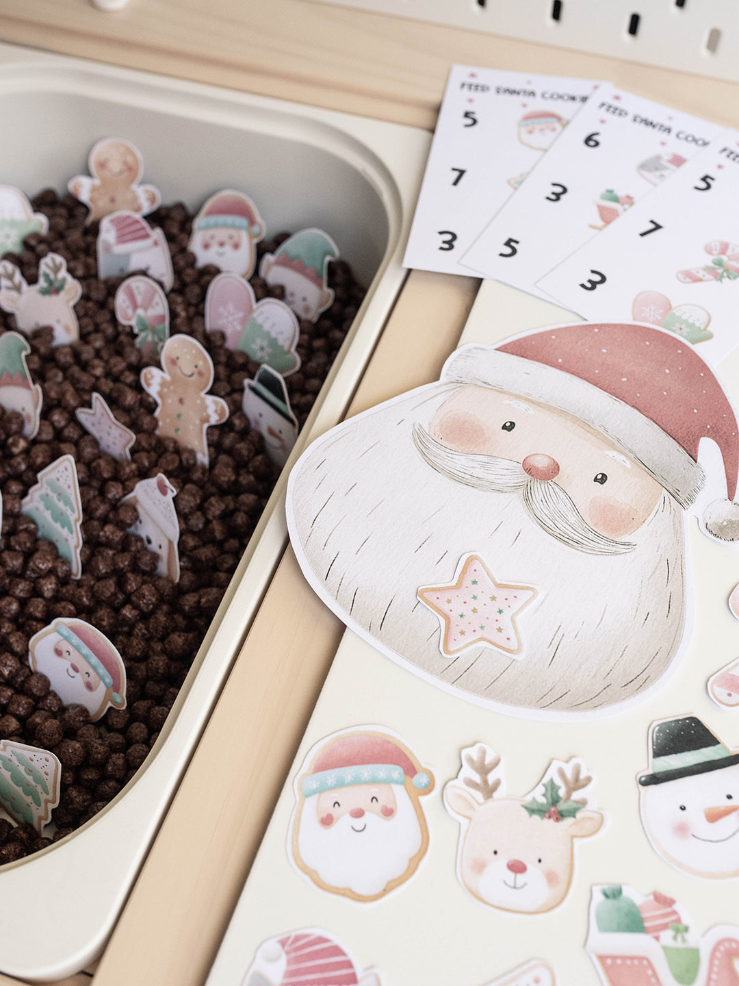 CHRISTMAS SANTA'S VILLAGE MORNING BASKET