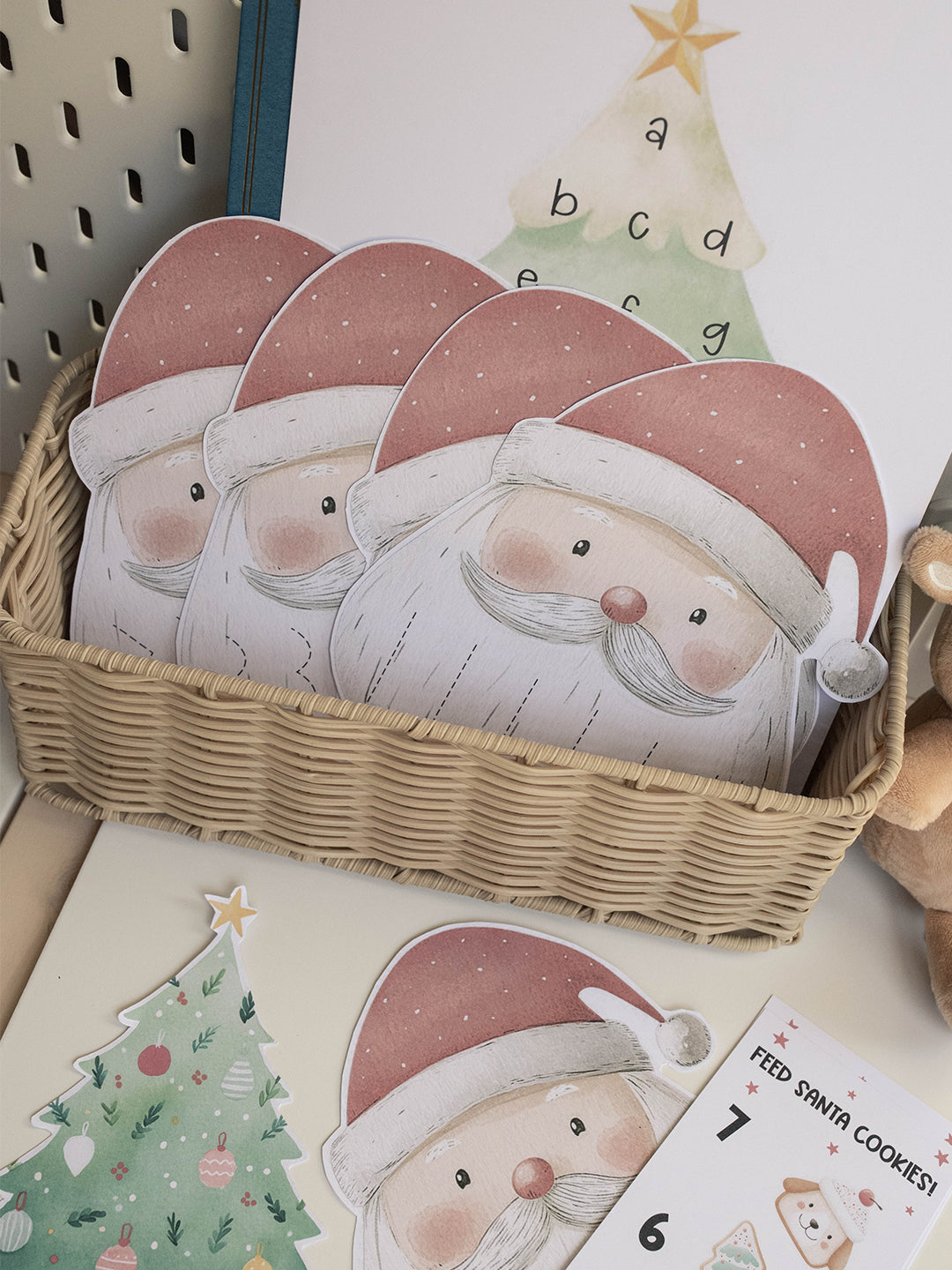 CHRISTMAS SANTA'S VILLAGE MORNING BASKET