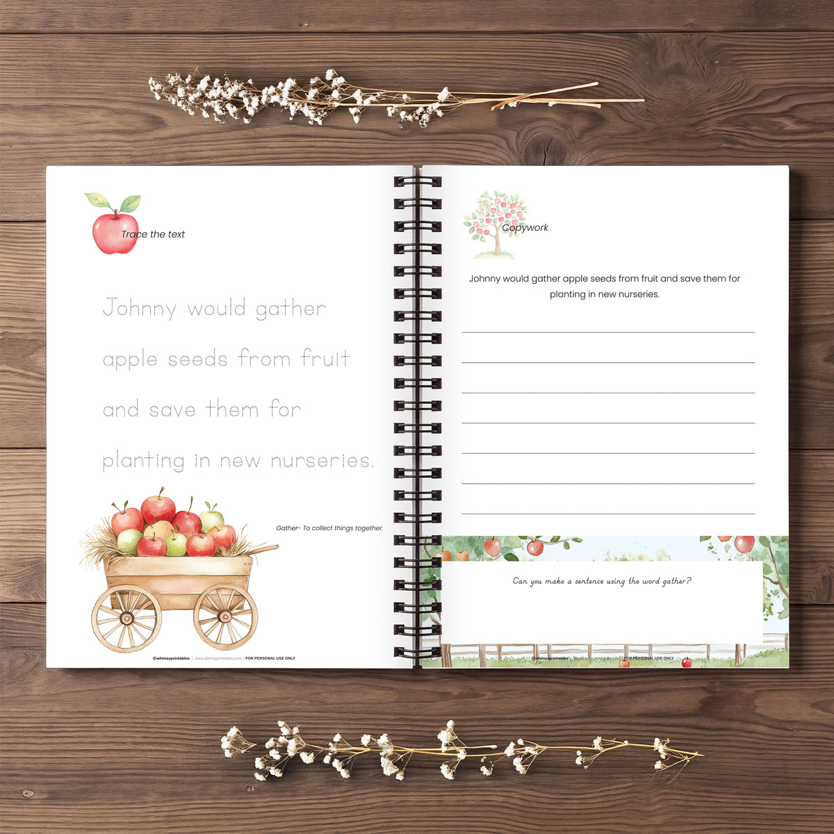 JOHNNY APPLESEED CHARLOTTE MASON COPYWORK