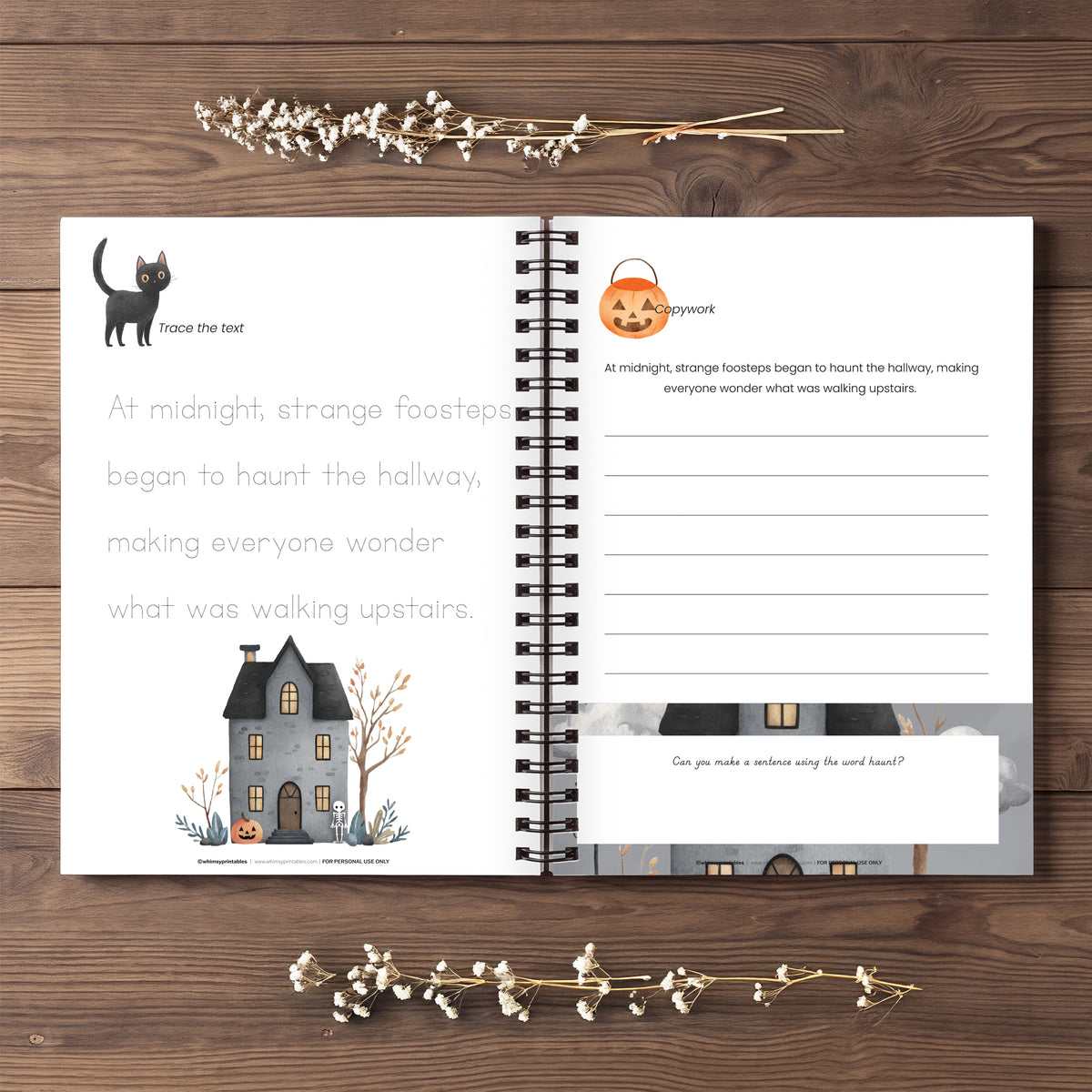 HALLOWEEN TRICK OR TREAT CHARLOTTE MASON COPYWORK BOOKLET