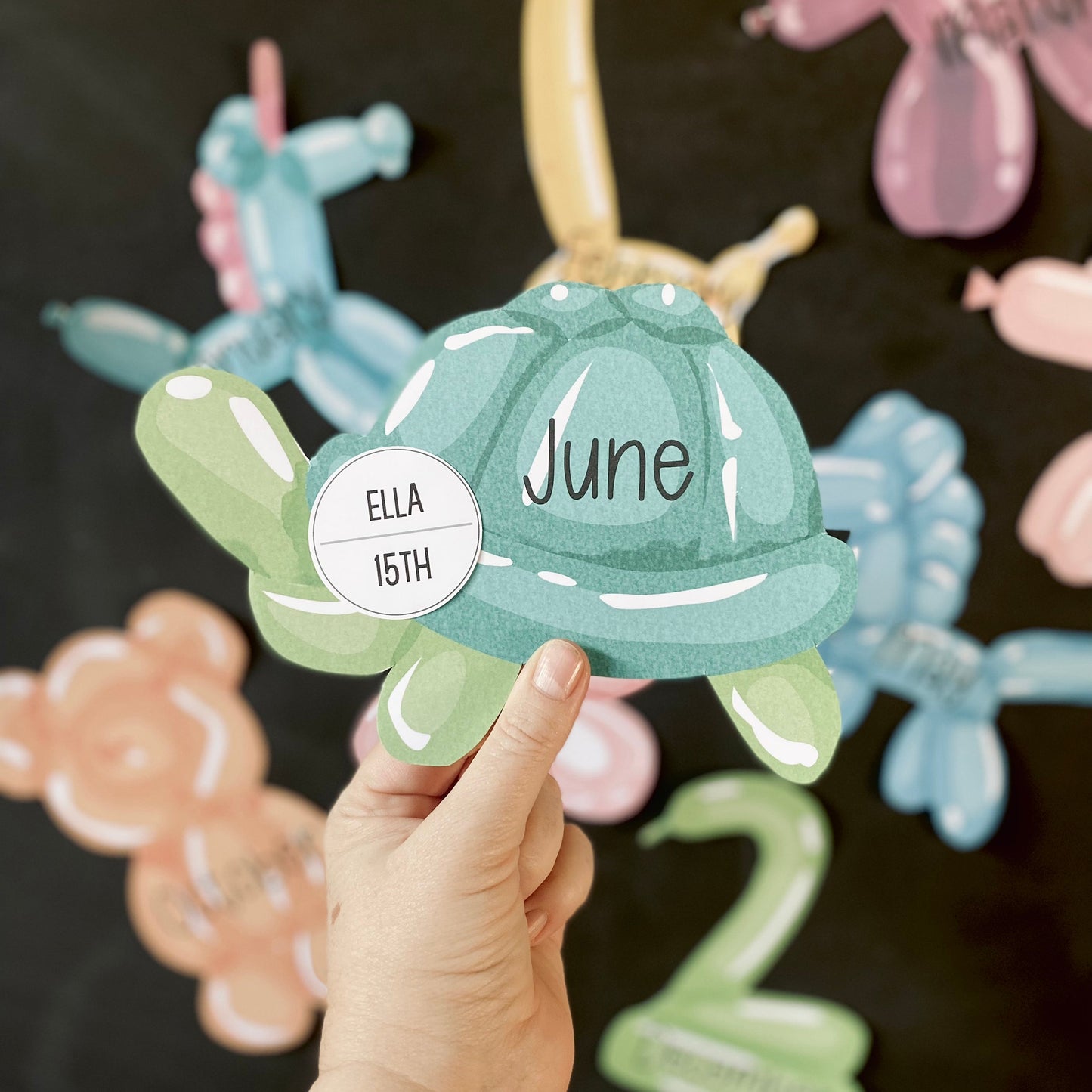 BALLOON ANIMAL BIRTHDAY CHART