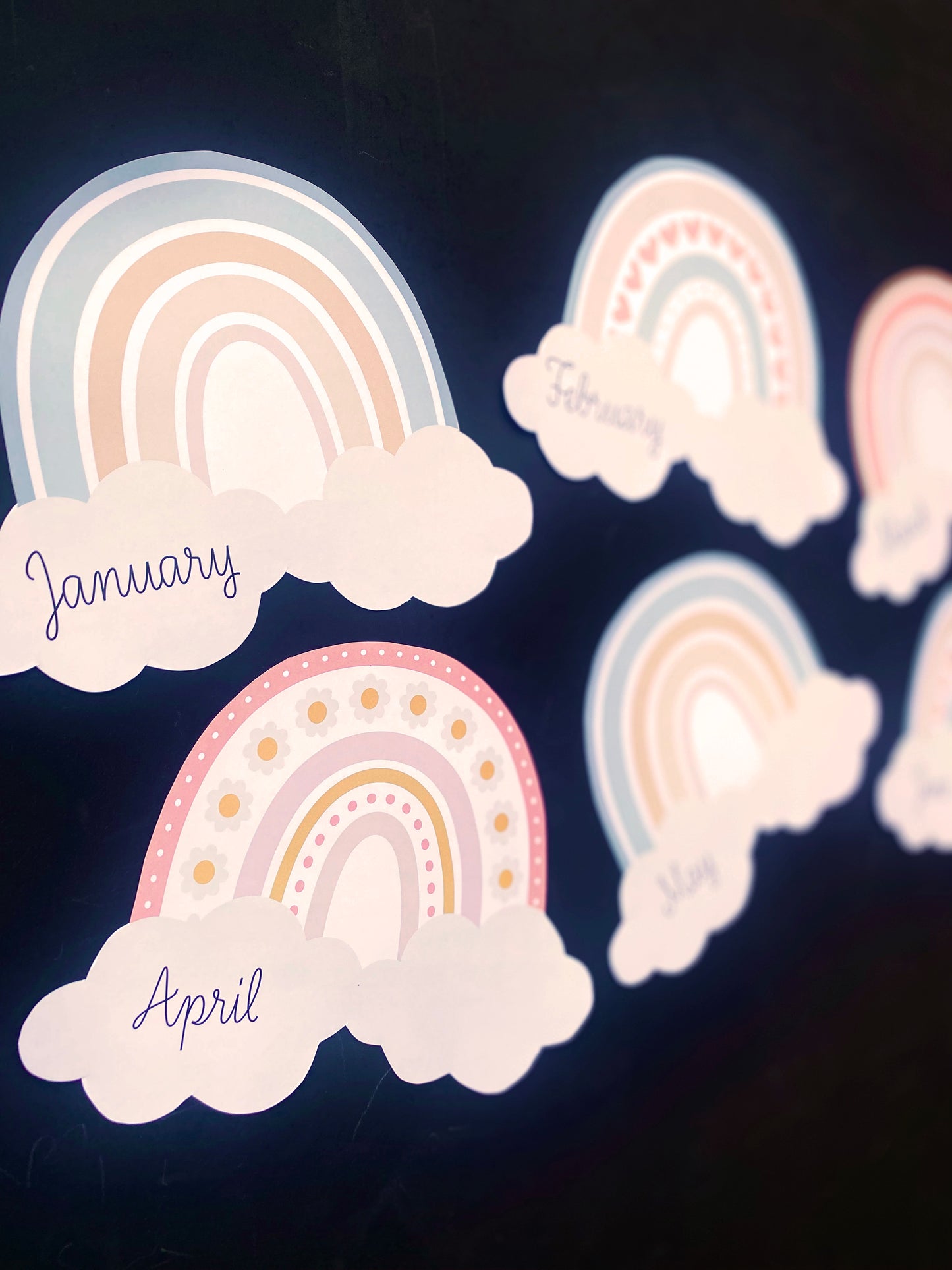 RAINBOW DAISY PASTEL BIRTHDAY DISPLAY