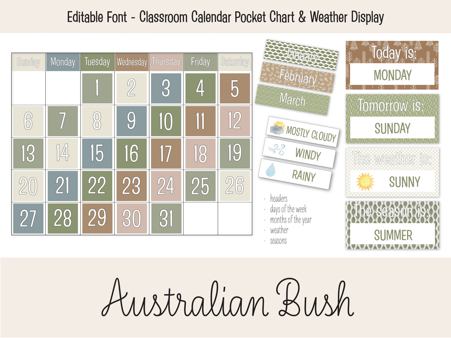 AUSTRALIAN BUSH CLASSROOM BUNDLE