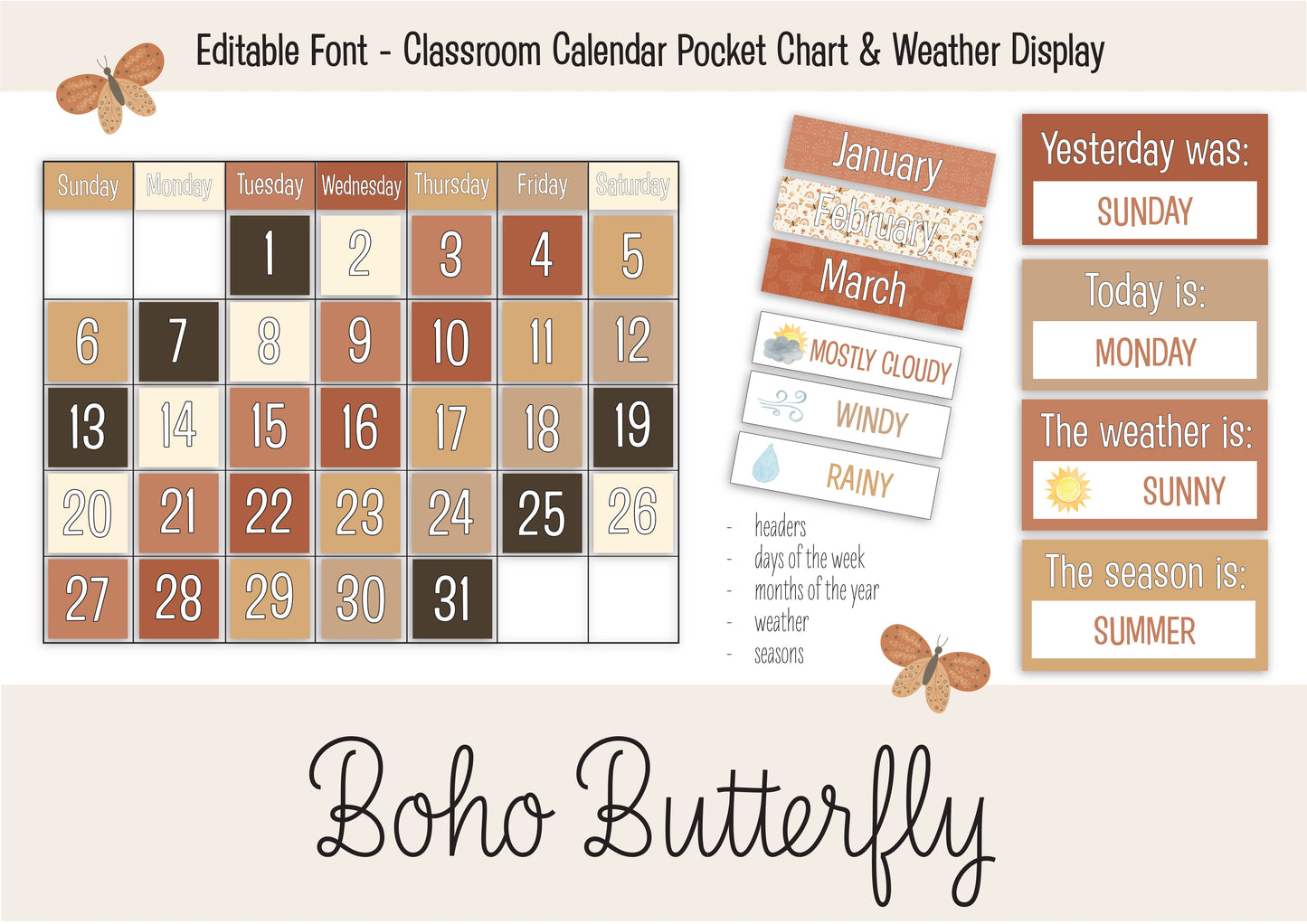 COMPLETE DECOR PACK - BOHO BUTTERFLY