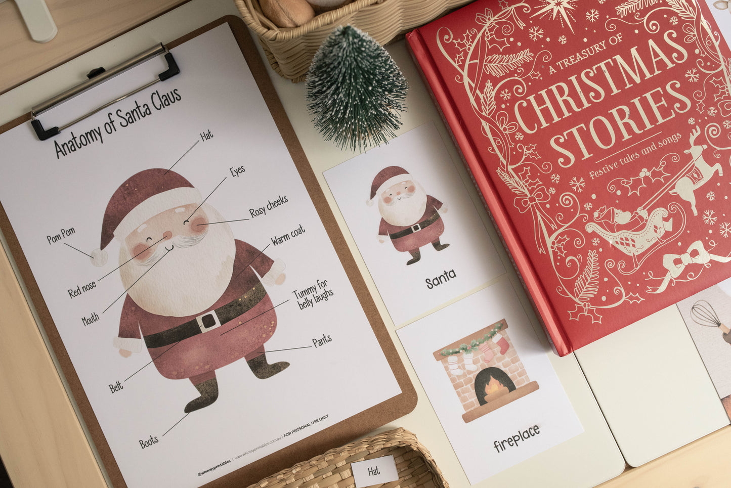 CHRISTMAS SANTA'S VILLAGE MORNING BASKET