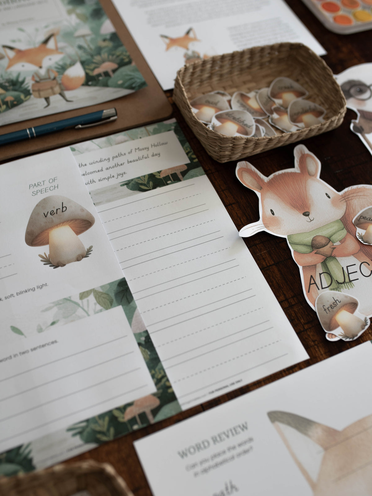 THE MOSSY HOLLOW COPYWORK & LANGUAGE ARTS PACK - WOODLAND WRITERS