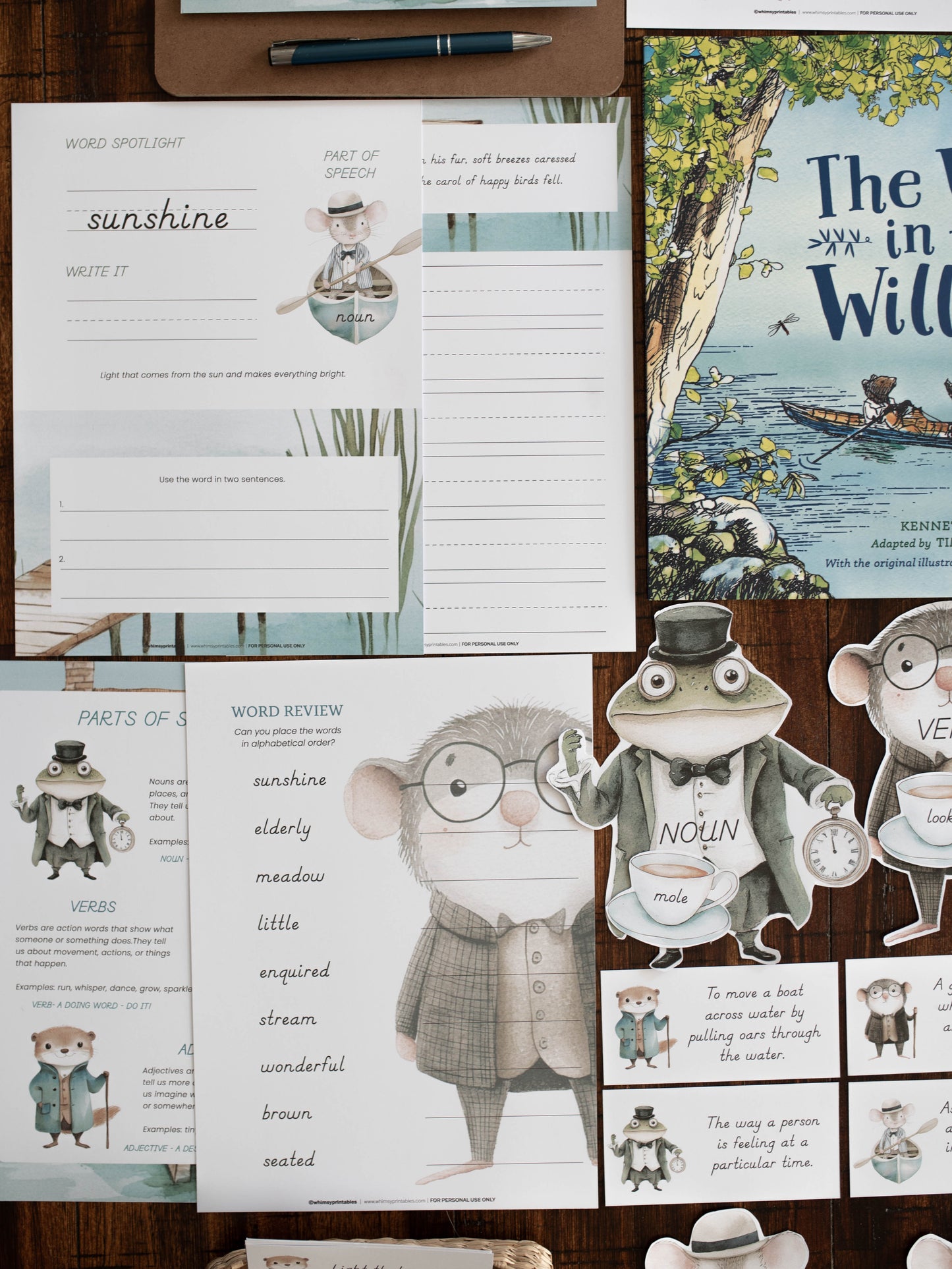 THE WIND IN THE WILLOWS CHARLOTTE MASON COPYWORK AND LANGUAGE ARTS PACK