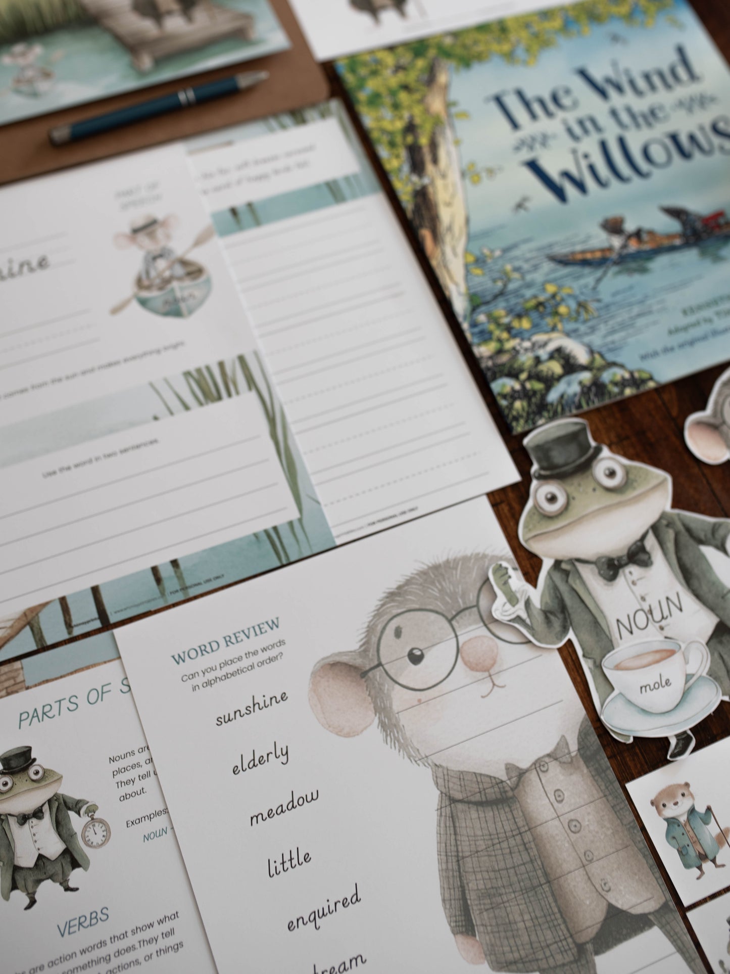 THE WIND IN THE WILLOWS CHARLOTTE MASON COPYWORK AND LANGUAGE ARTS PACK
