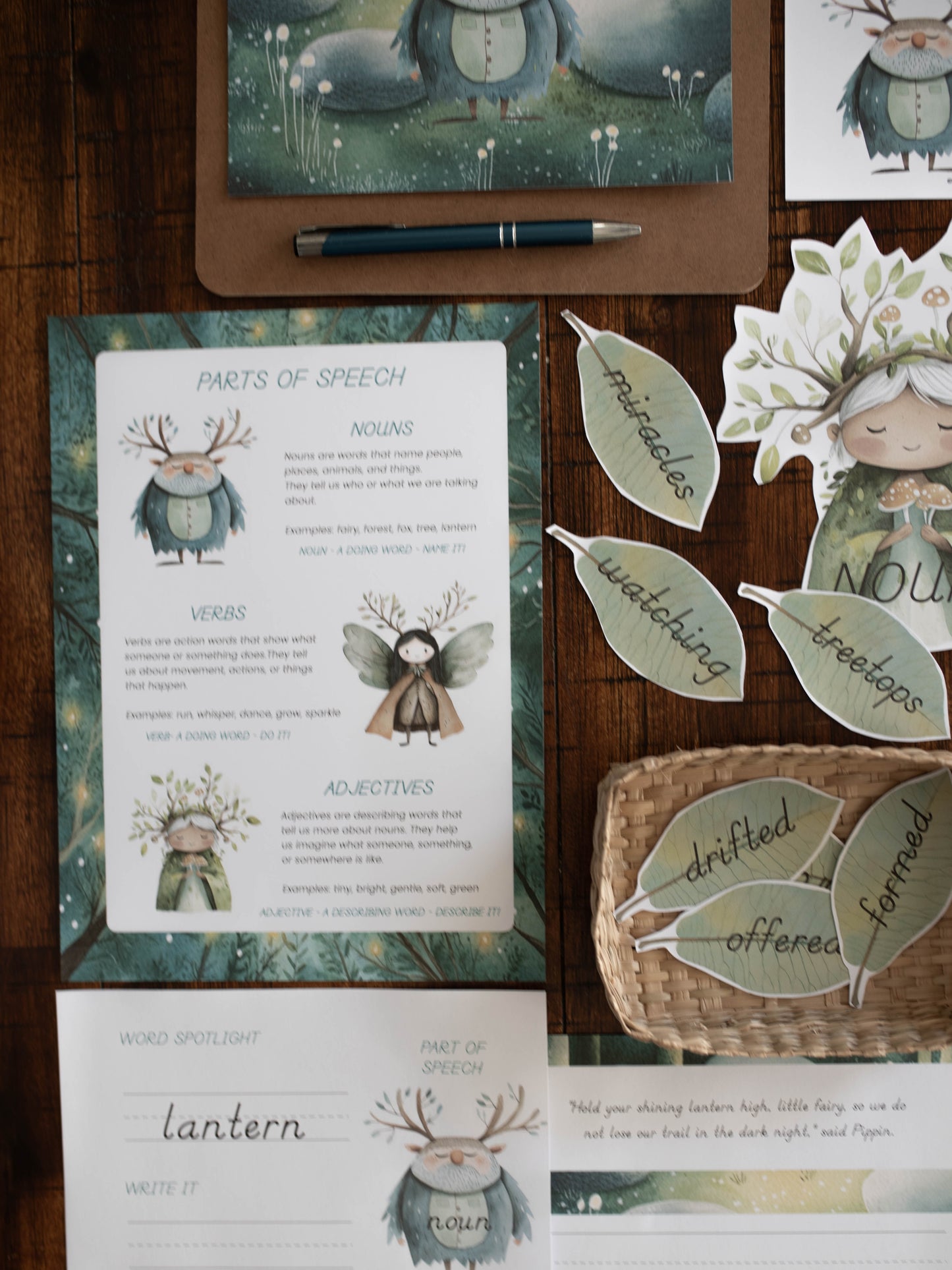 THE GLADE GUARDIANS CHARLOTTE MASON COPYWORK AND LANGUAGE ARTS PACK - WOODLAND WRITERS