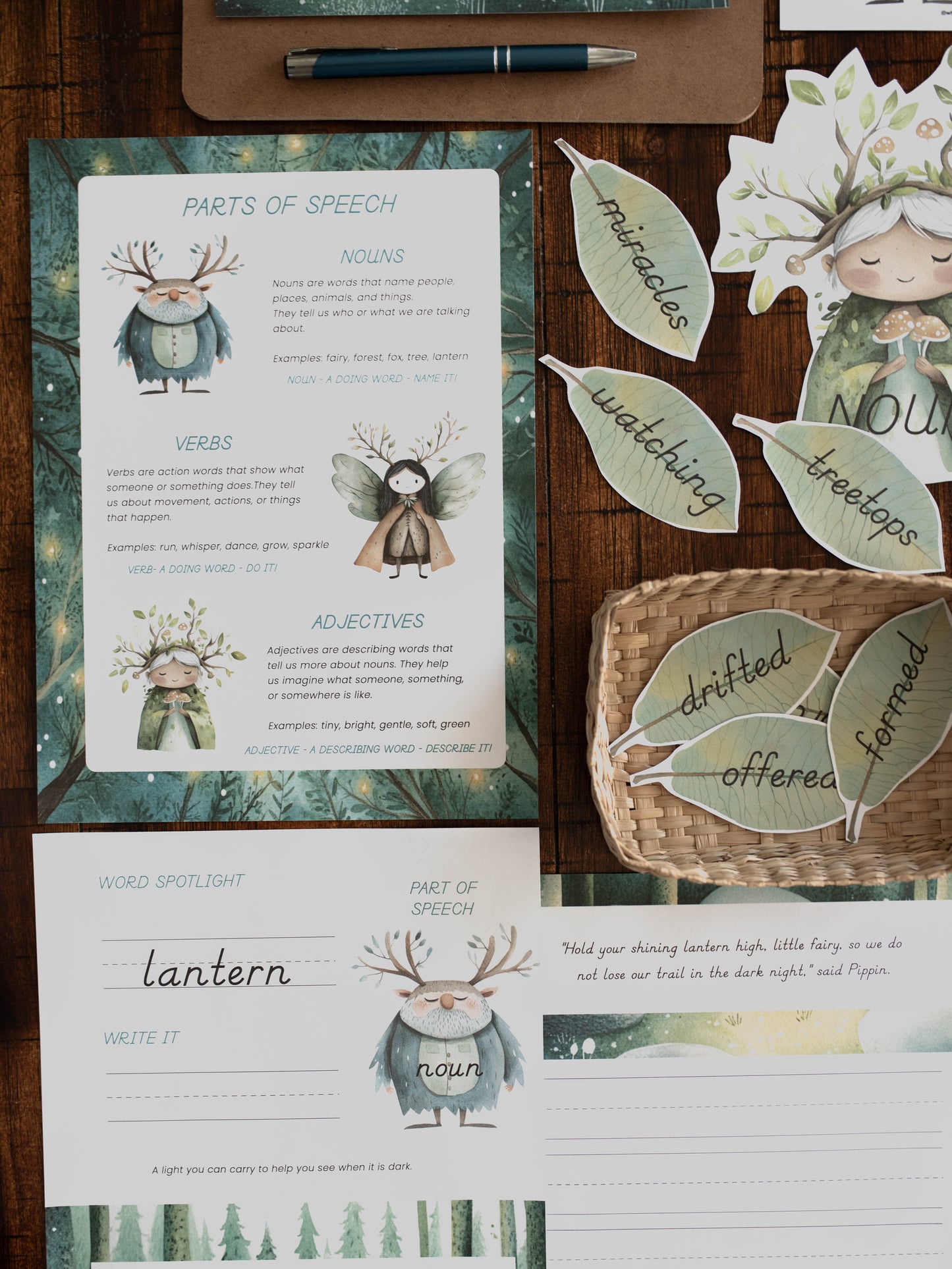 THE GLADE GUARDIANS CHARLOTTE MASON COPYWORK AND LANGUAGE ARTS PACK - WOODLAND WRITERS