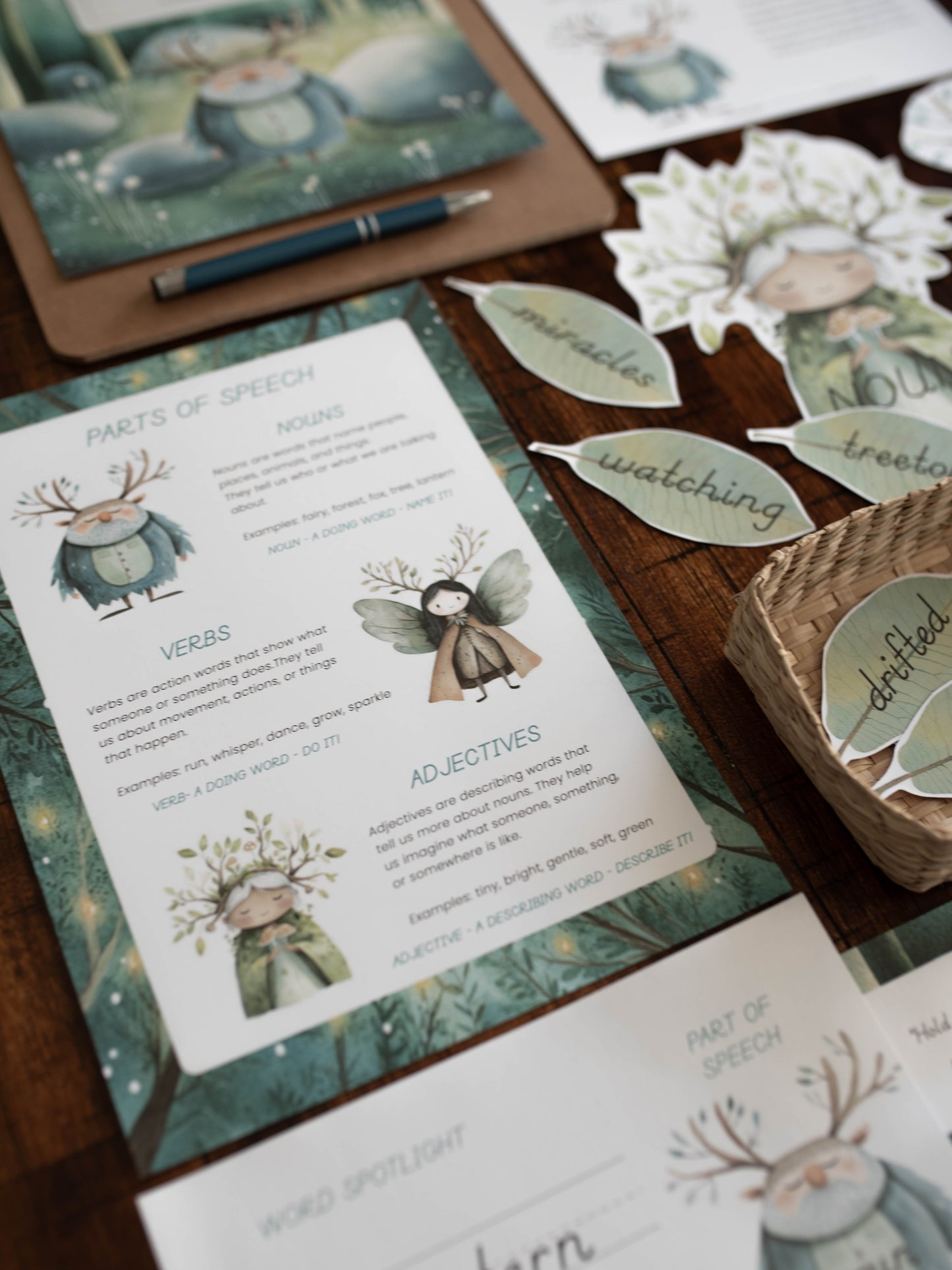 THE GLADE GUARDIANS CHARLOTTE MASON COPYWORK AND LANGUAGE ARTS PACK - WOODLAND WRITERS
