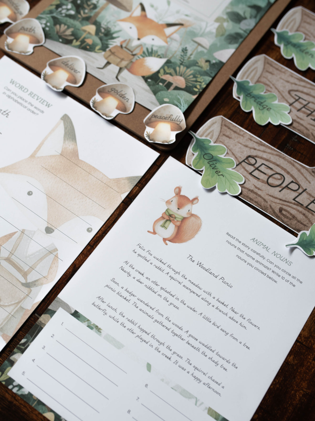 THE MOSSY HOLLOW COPYWORK & LANGUAGE ARTS PACK - WOODLAND WRITERS