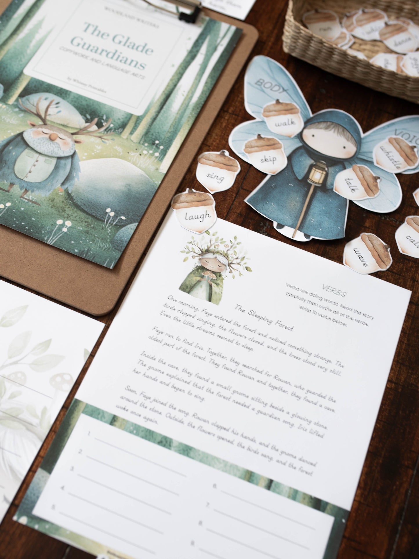 THE GLADE GUARDIANS CHARLOTTE MASON COPYWORK AND LANGUAGE ARTS PACK - WOODLAND WRITERS