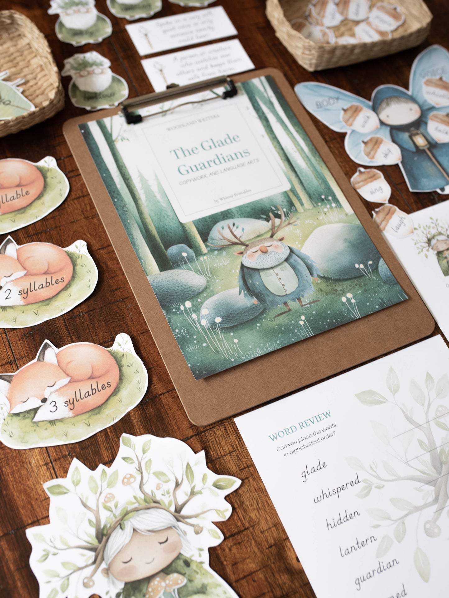 THE GLADE GUARDIANS CHARLOTTE MASON COPYWORK AND LANGUAGE ARTS PACK - WOODLAND WRITERS