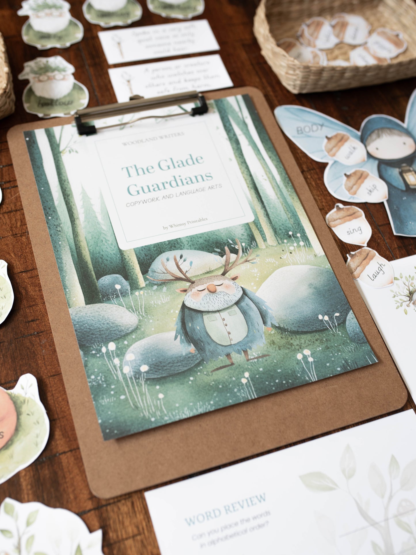 THE GLADE GUARDIANS CHARLOTTE MASON COPYWORK AND LANGUAGE ARTS PACK - WOODLAND WRITERS