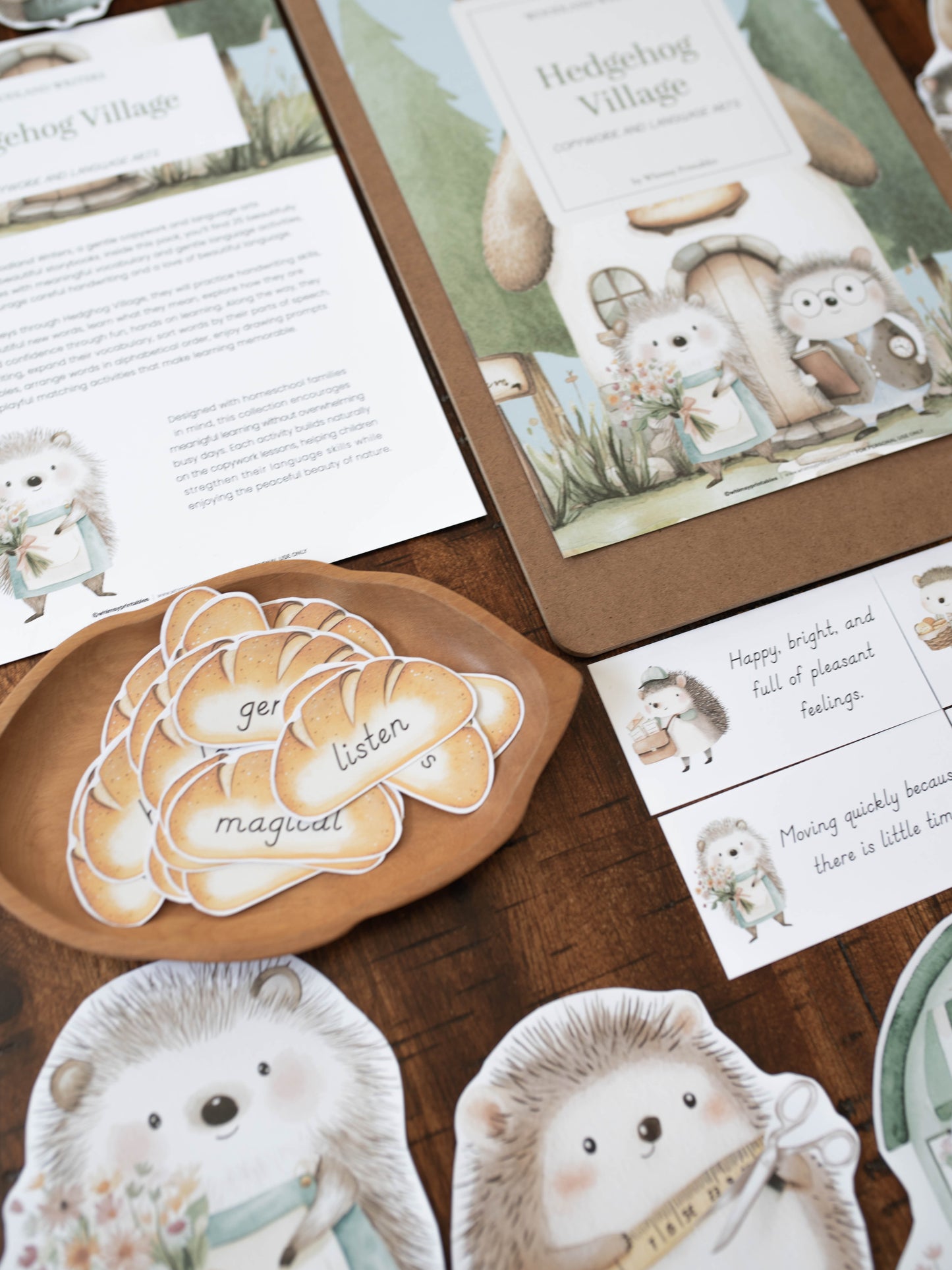 HEDGEHOG VILLAGE  CHARLOTTE MASON COPYWORK AND LANGUAGE ARTS PACK - WOODLAND WRITERS