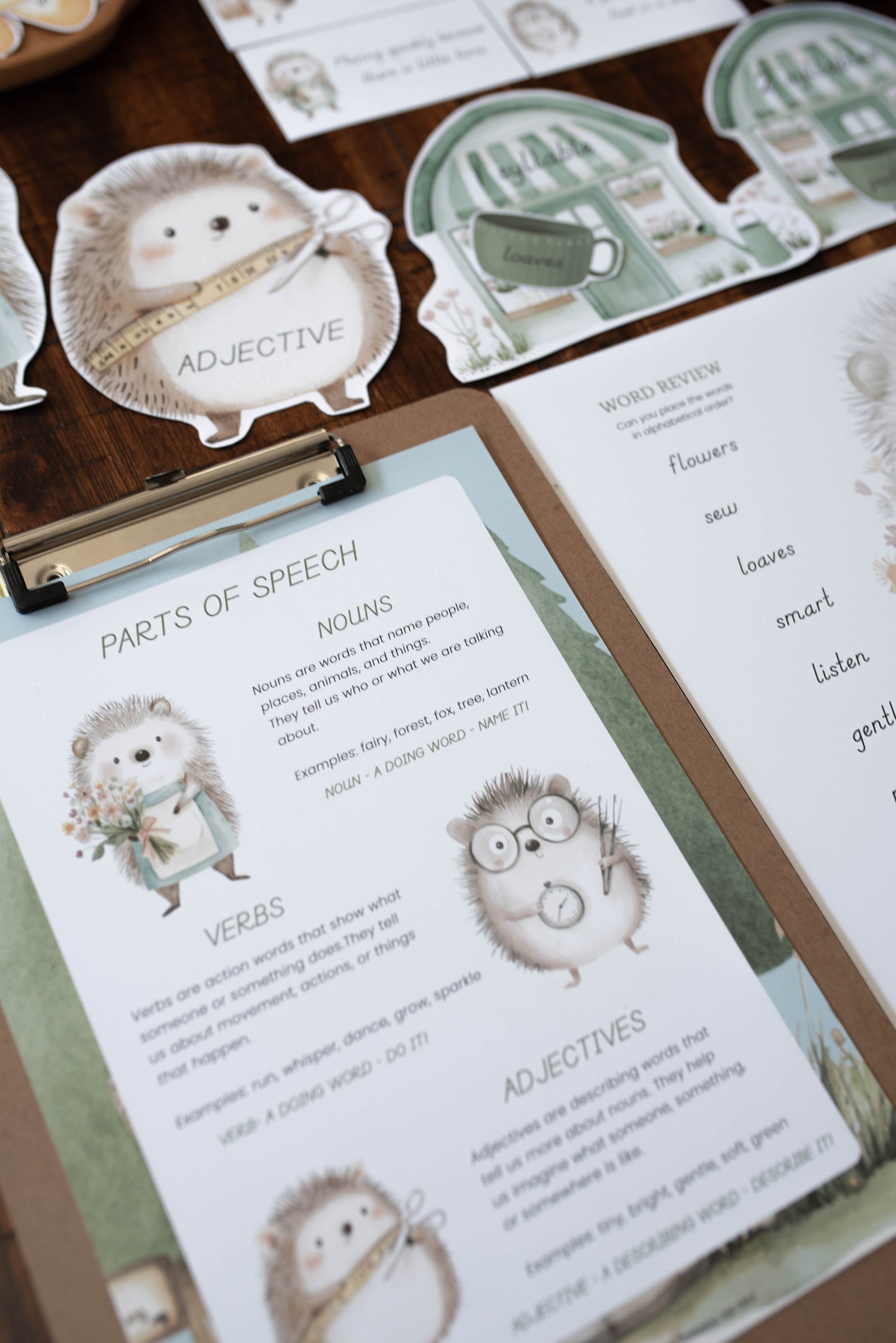HEDGEHOG VILLAGE  CHARLOTTE MASON COPYWORK AND LANGUAGE ARTS PACK - WOODLAND WRITERS