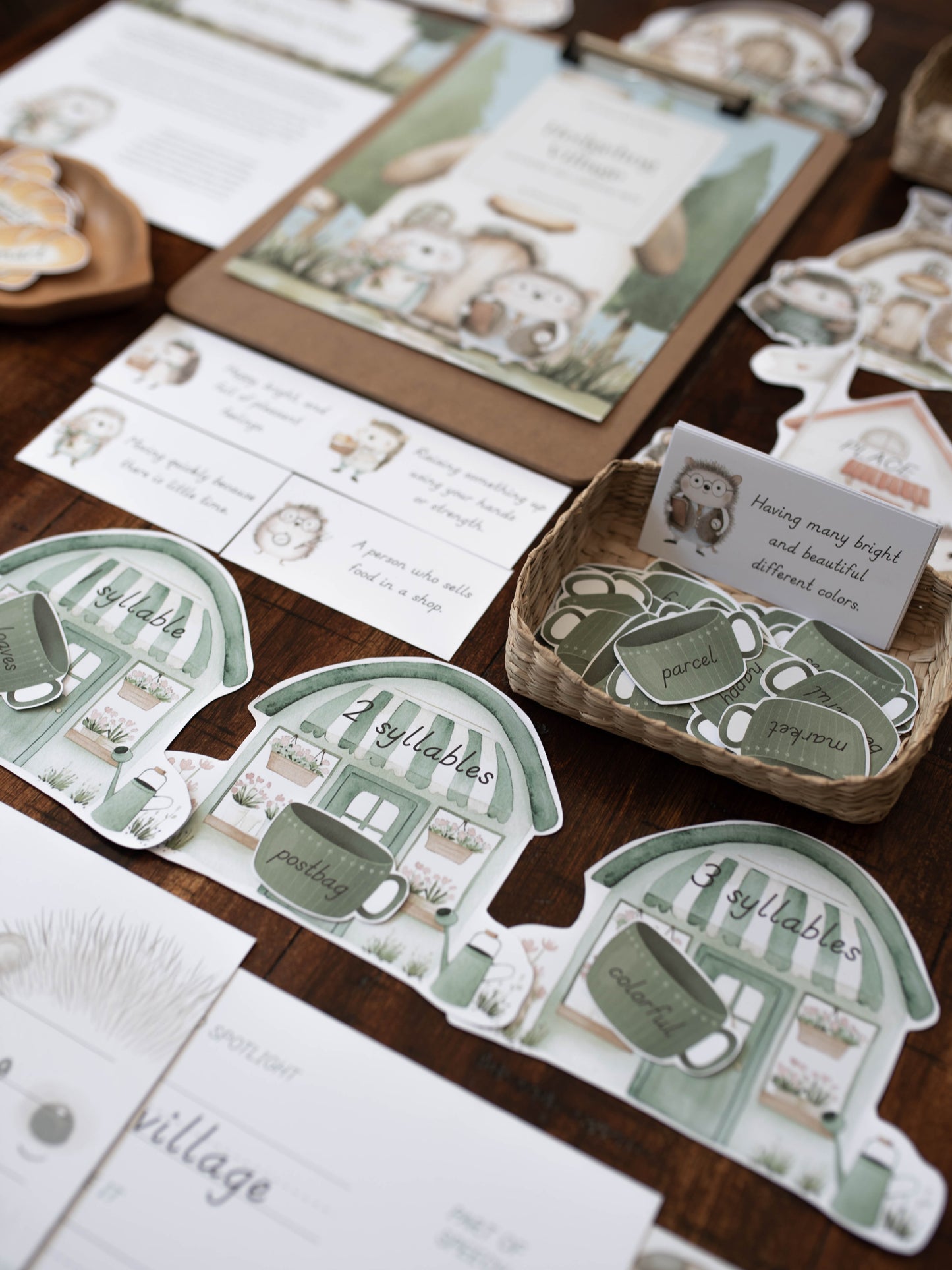 HEDGEHOG VILLAGE  CHARLOTTE MASON COPYWORK AND LANGUAGE ARTS PACK - WOODLAND WRITERS