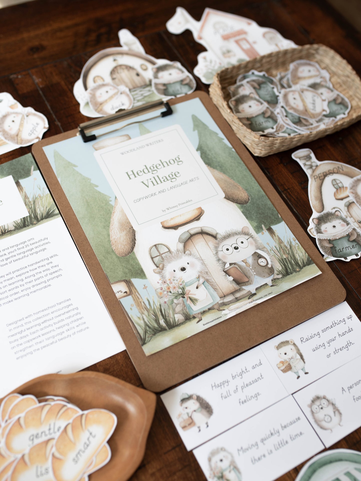 HEDGEHOG VILLAGE  CHARLOTTE MASON COPYWORK AND LANGUAGE ARTS PACK - WOODLAND WRITERS